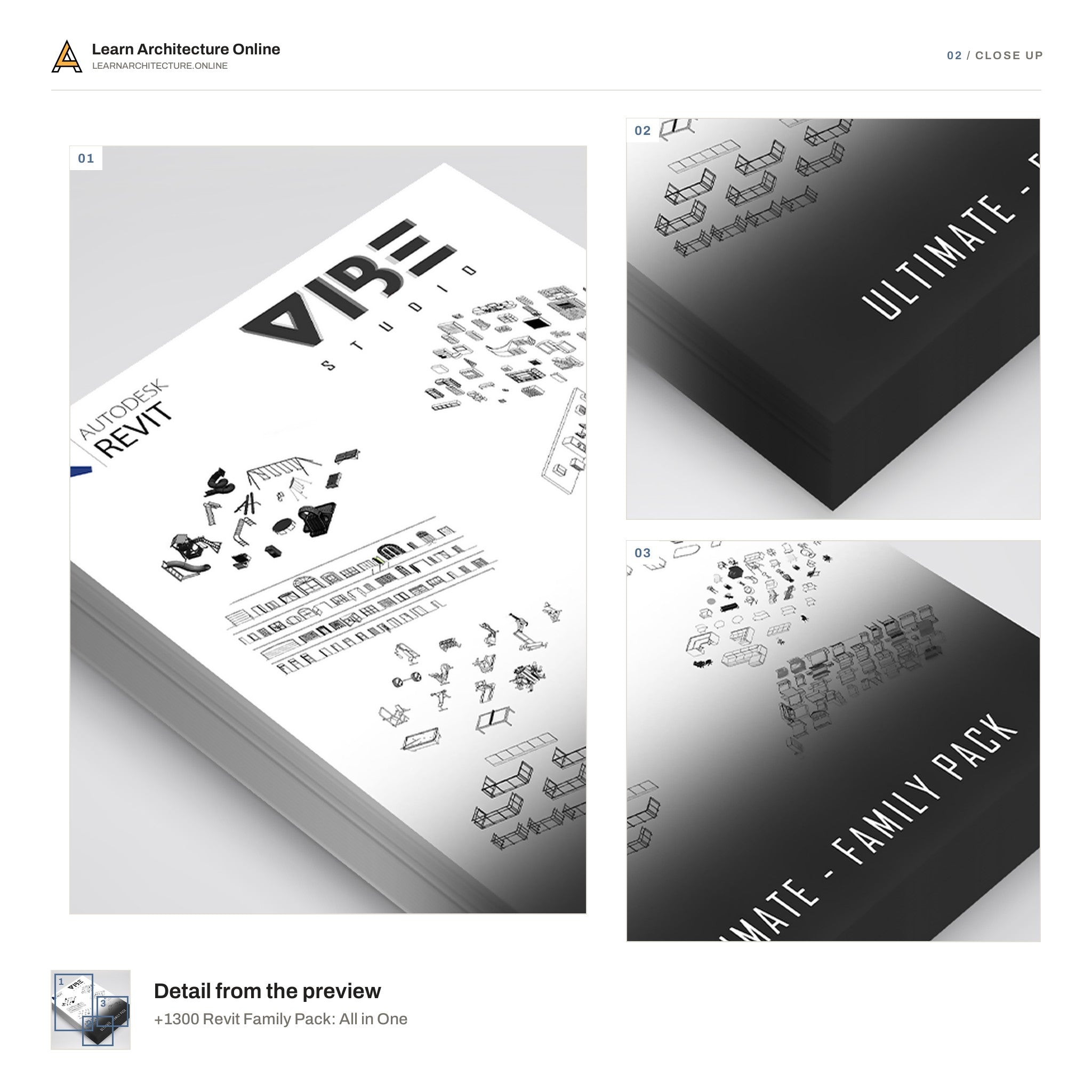 +1300 Revit Family Pack: All in One close up