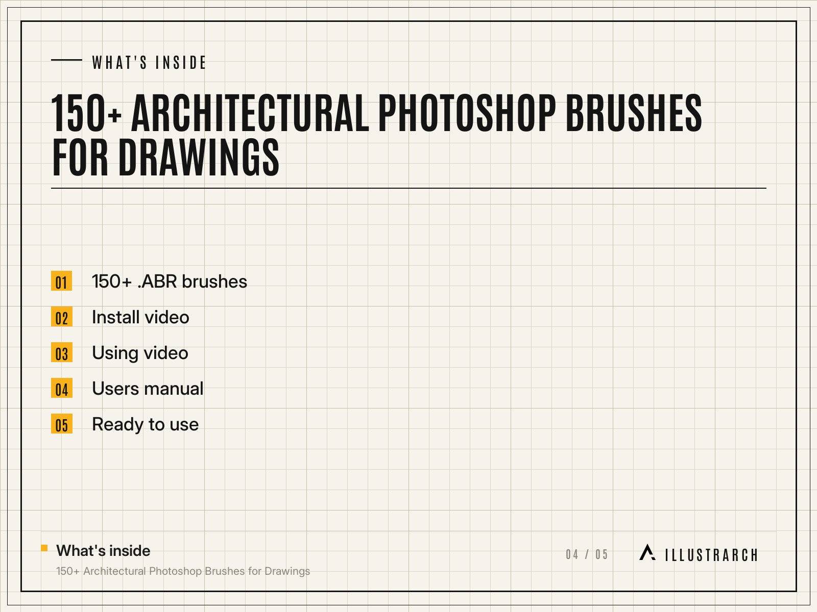 150+ Architectural Photoshop Brushes for Drawings: card what s inside
