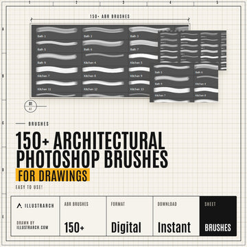 150+ Architectural Photoshop Brushes for Drawings