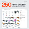 250 Revit Models: Furniture, Lighting and Fence Families cover