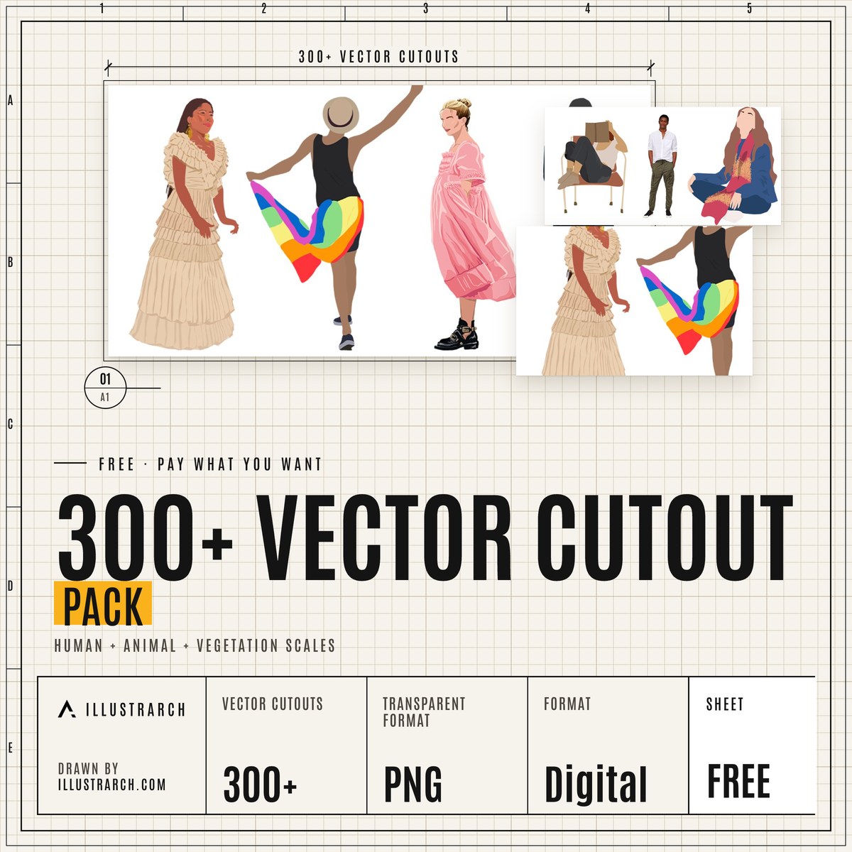 300+ Vector Cutout Pack cover