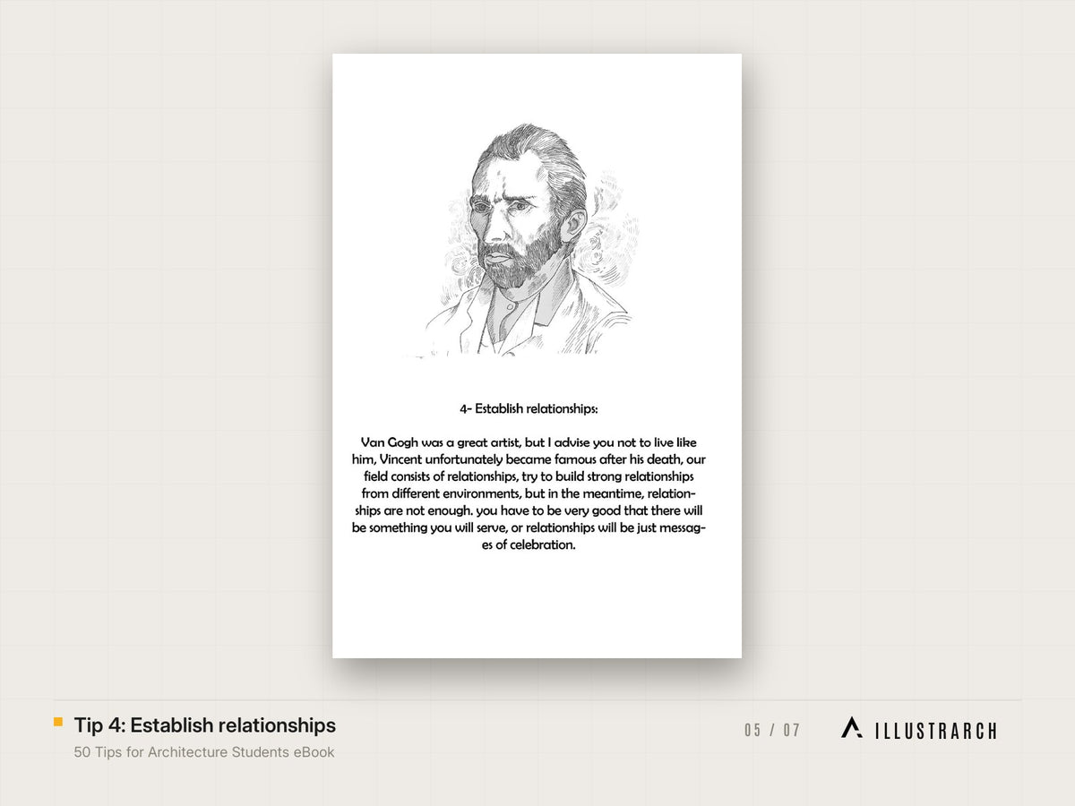 50 Tips for Architecture Students eBook: tip 4 establish relationships