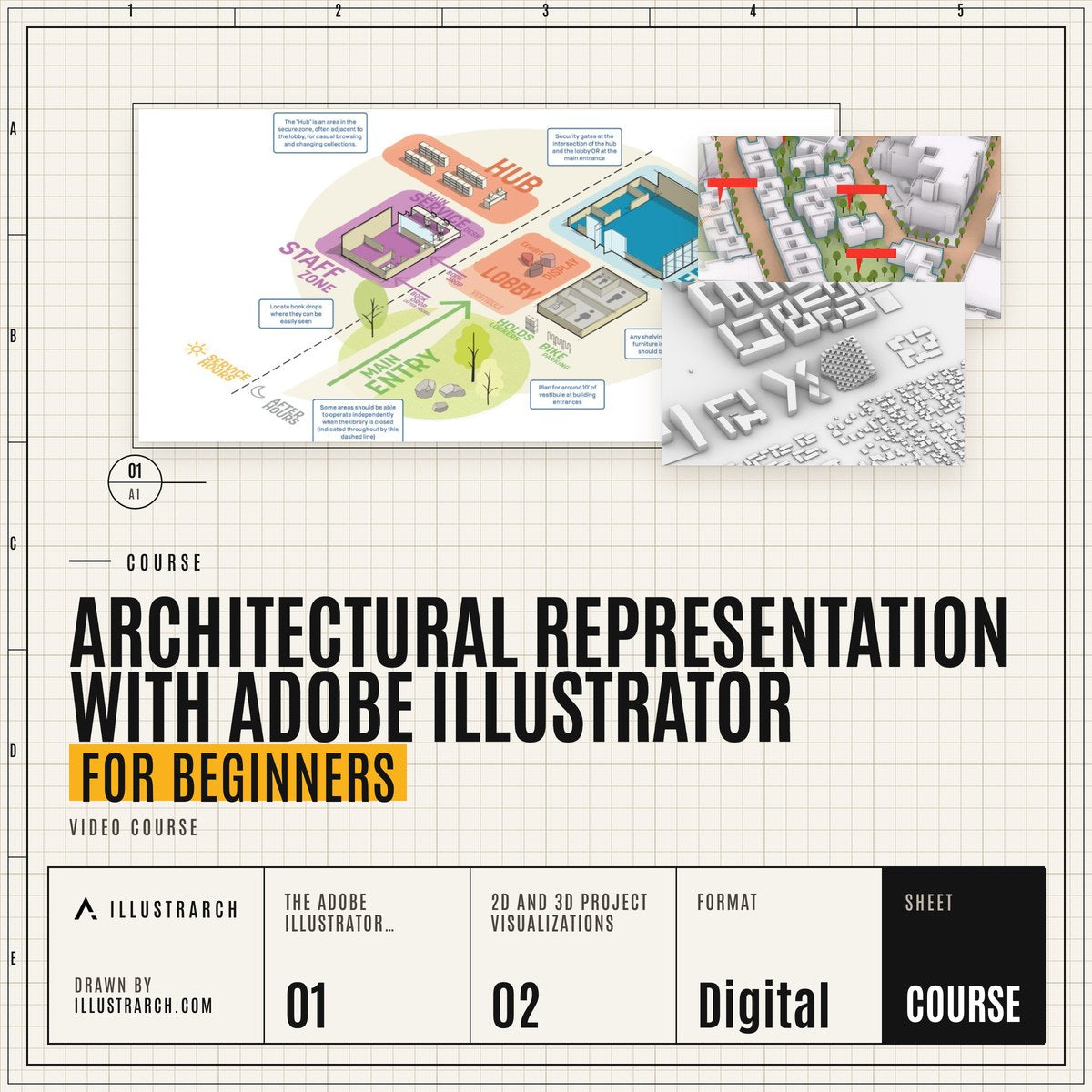 Architectural Representation with Adobe Illustrator For Beginners cover