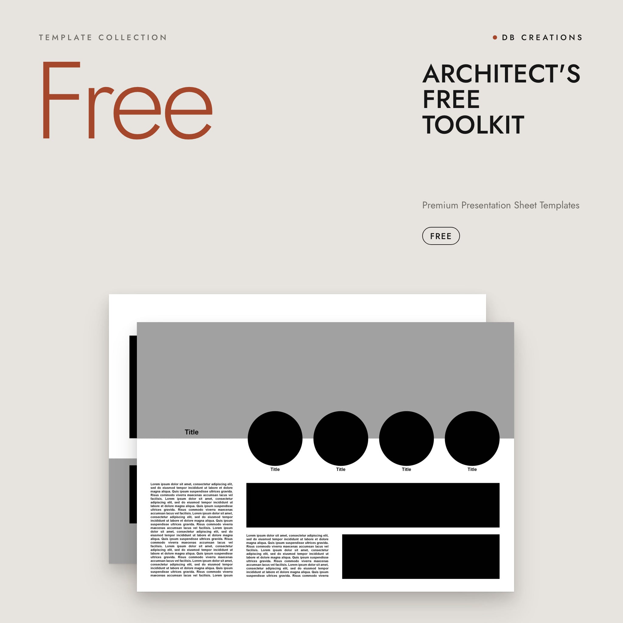Architect's Free Toolkit: Premium Presentation Sheet Templates cover