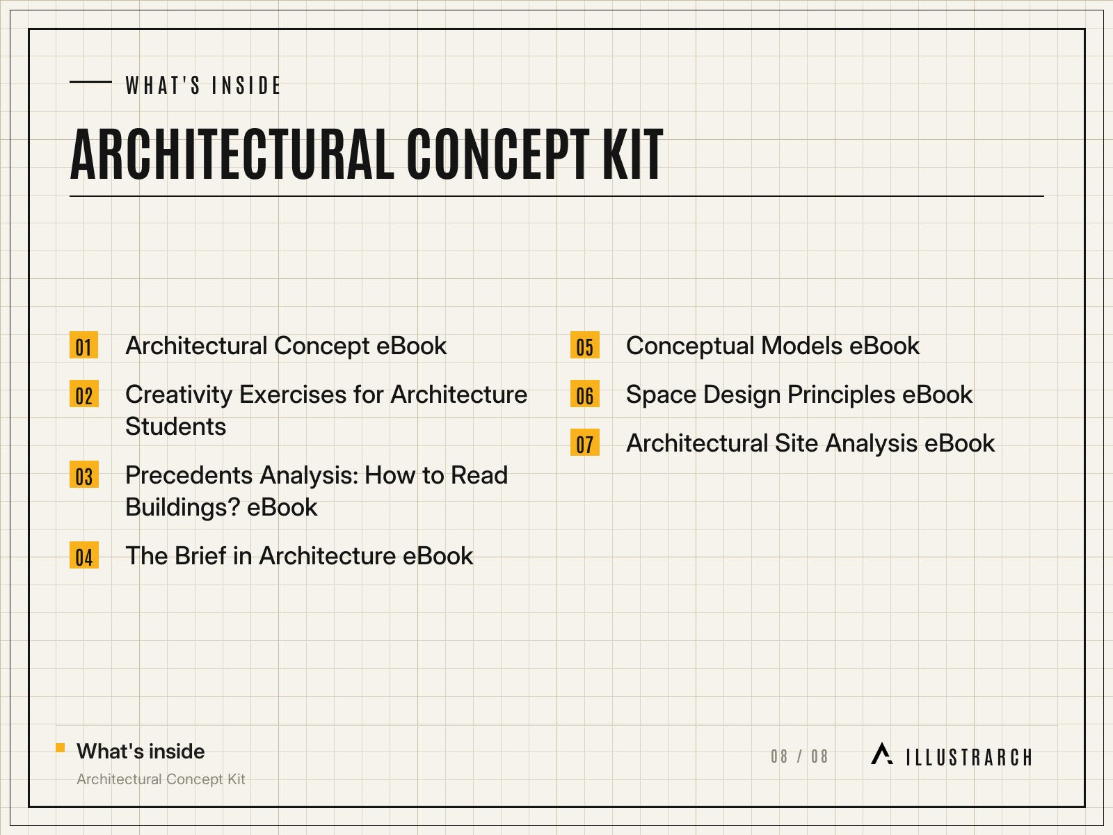 Architectural Concept Kit: card what s inside