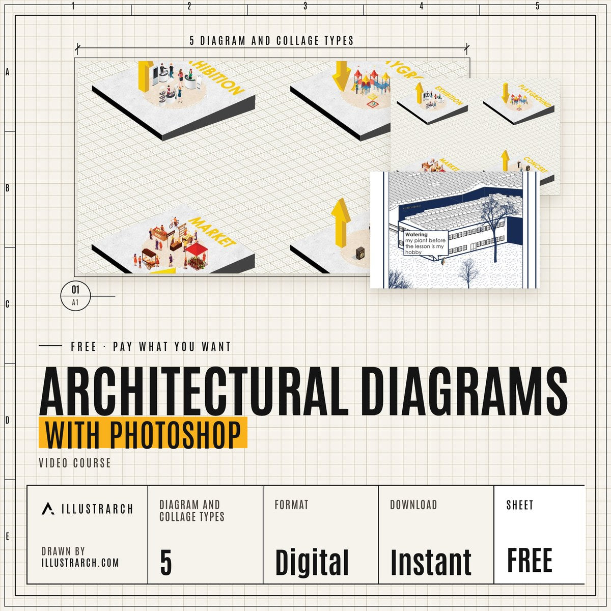 Architectural Diagrams with Photoshop cover