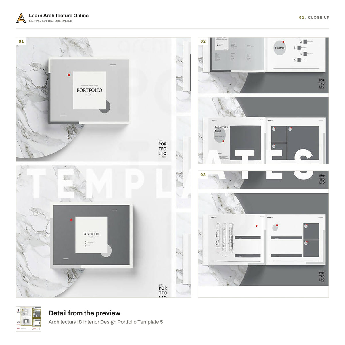 Architectural & Interior Design Portfolio Template 5 close up