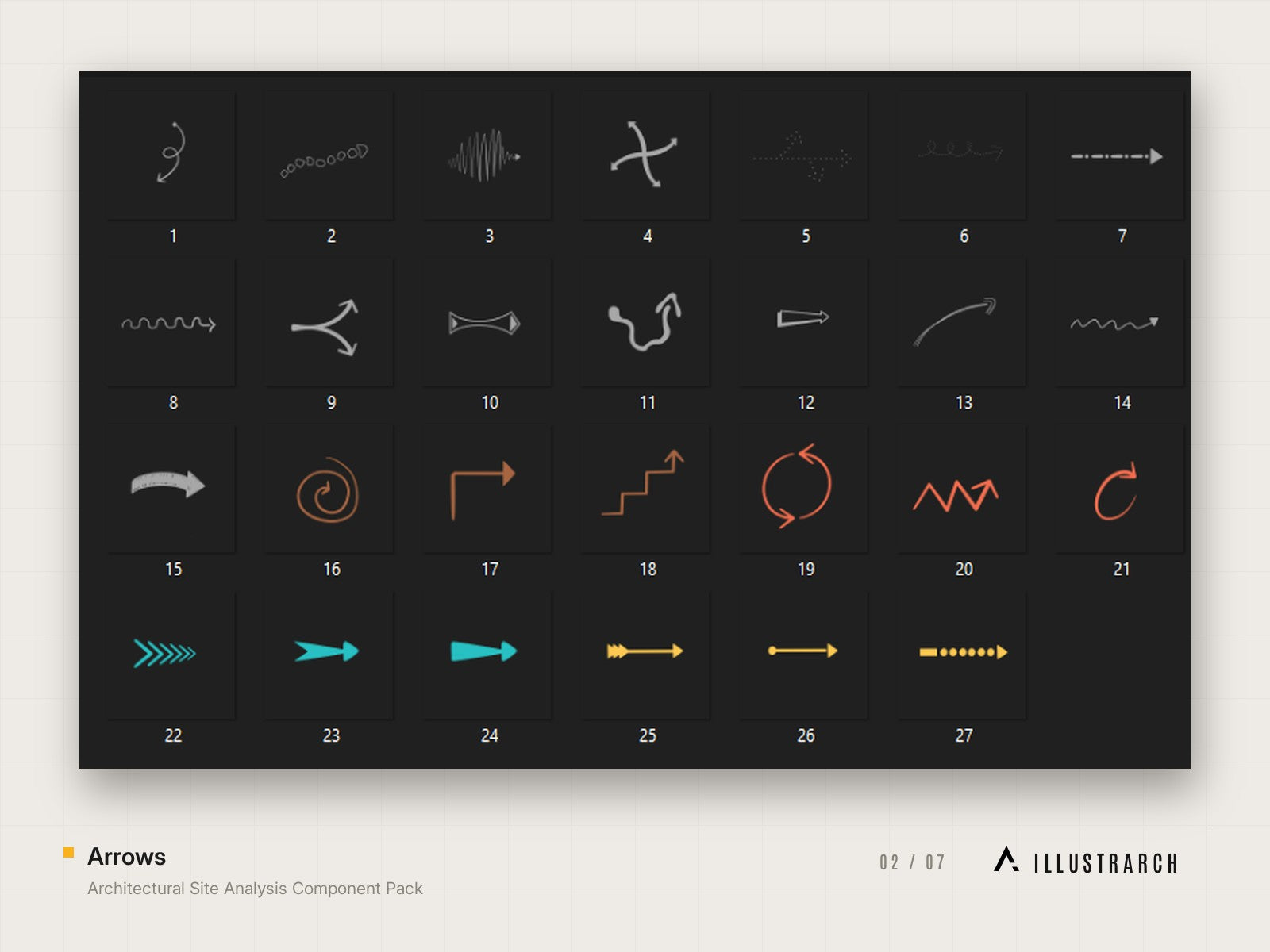 Architectural Site Analysis Component Pack: arrows