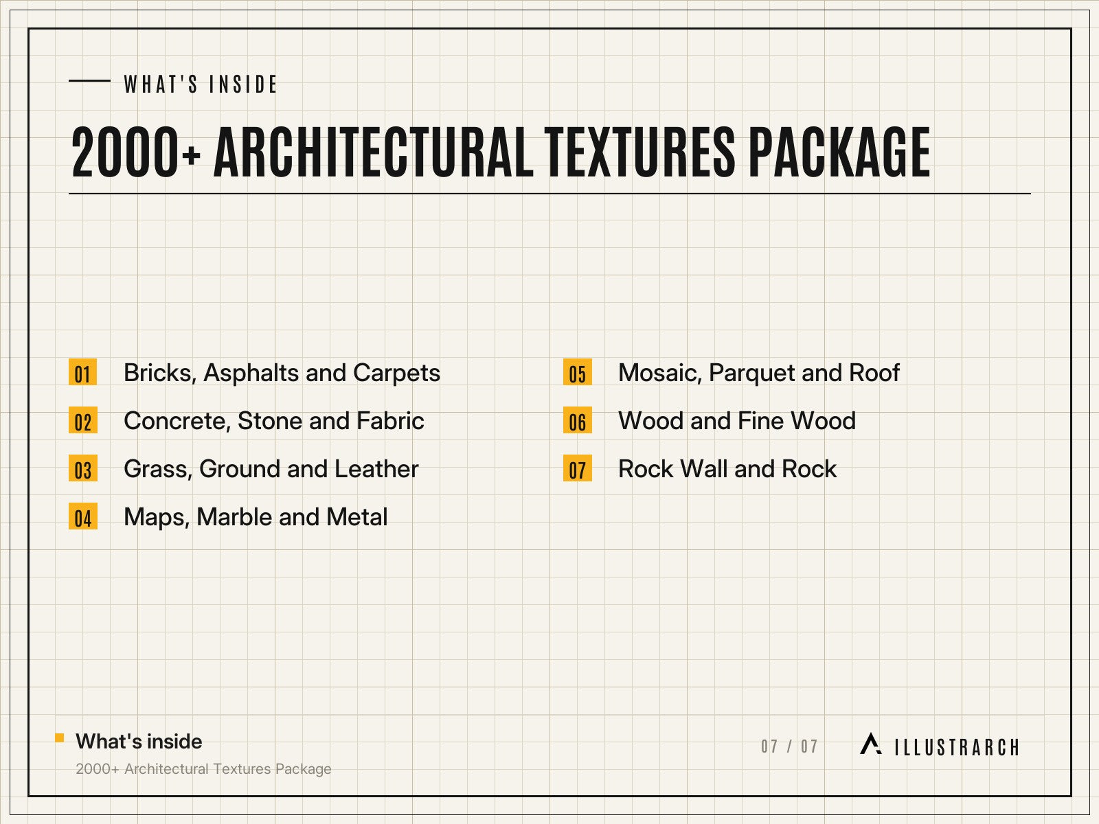 2000+ Architectural Textures for Visualization: card what s inside