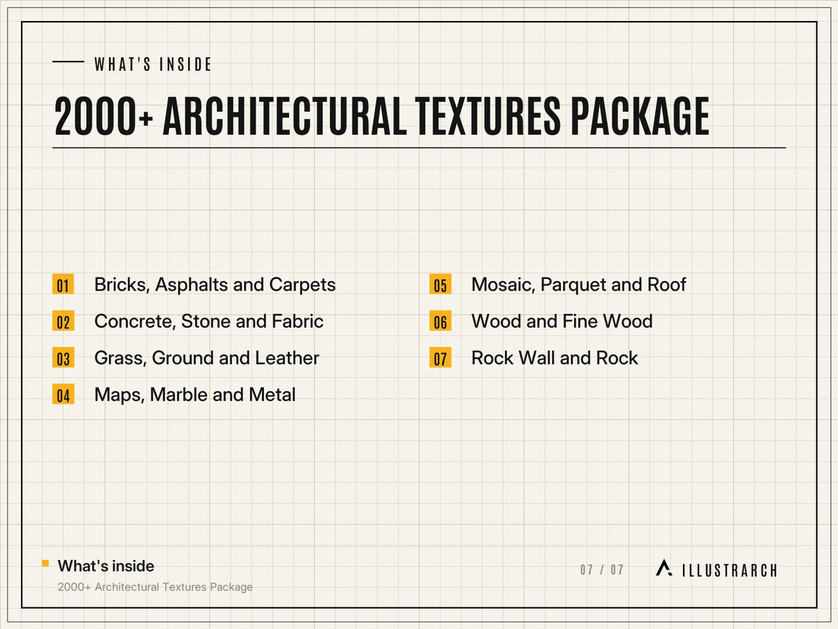 2000+ Architectural Textures for Visualization: card what s inside