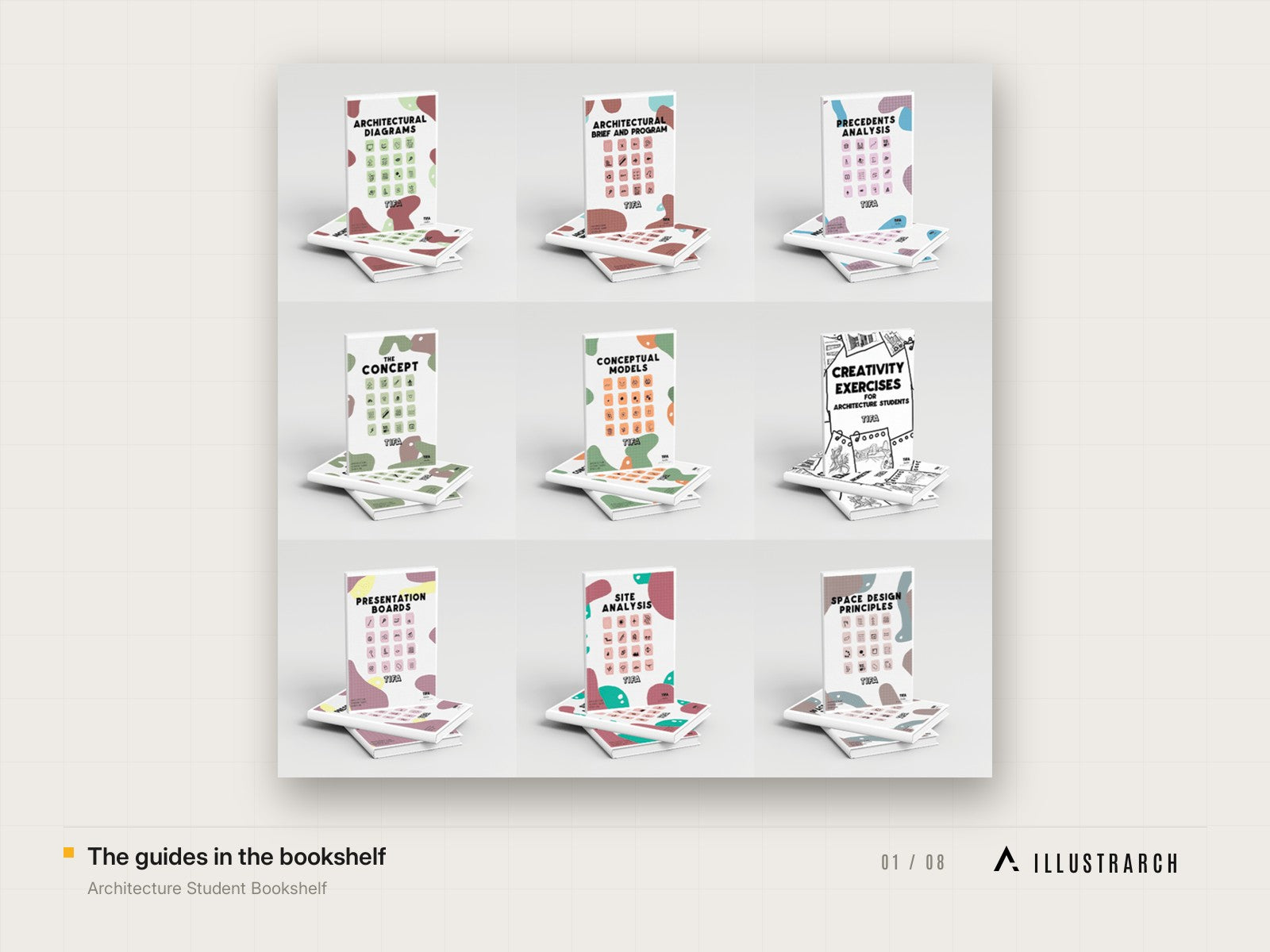 Architecture Student Bookshelf: the guides in the bookshelf