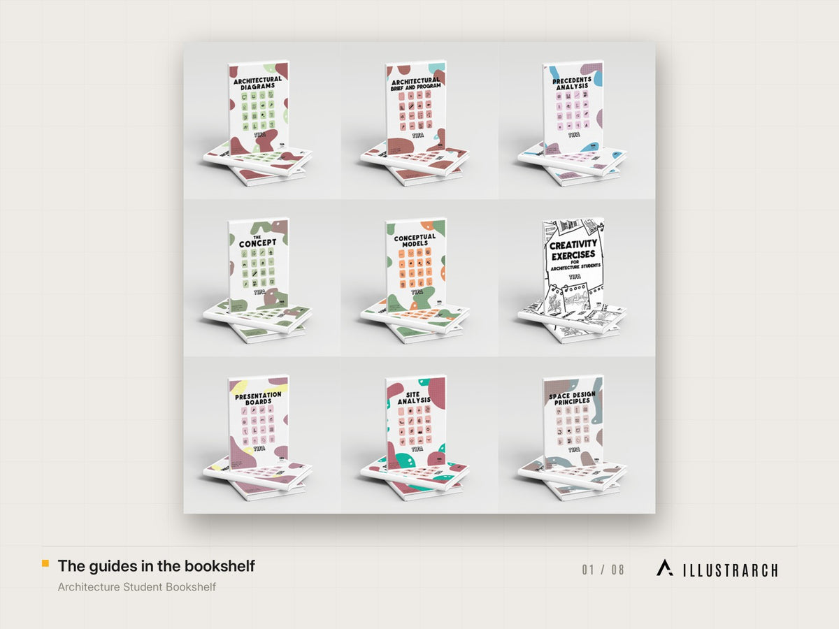 Architecture Student Bookshelf: the guides in the bookshelf