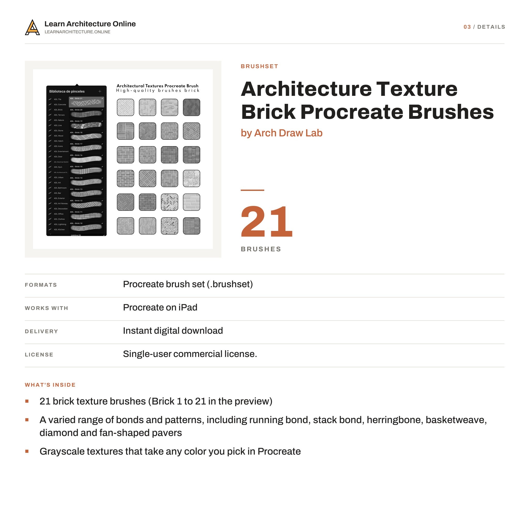 Architecture Texture Brick Procreate Brushes details