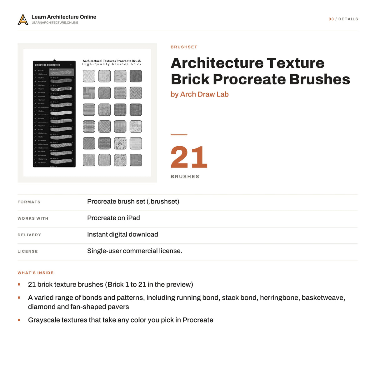 Architecture Texture Brick Procreate Brushes details