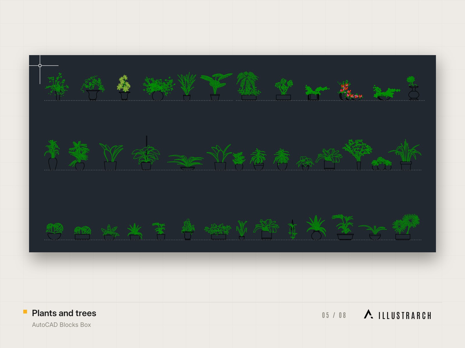 AutoCAD Blocks Box: plants and trees