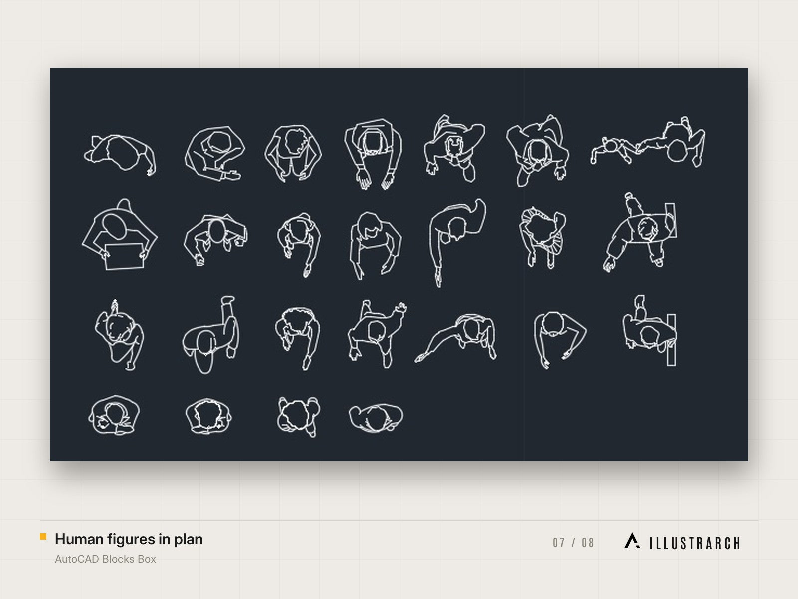 AutoCAD Blocks Box: human figures in plan