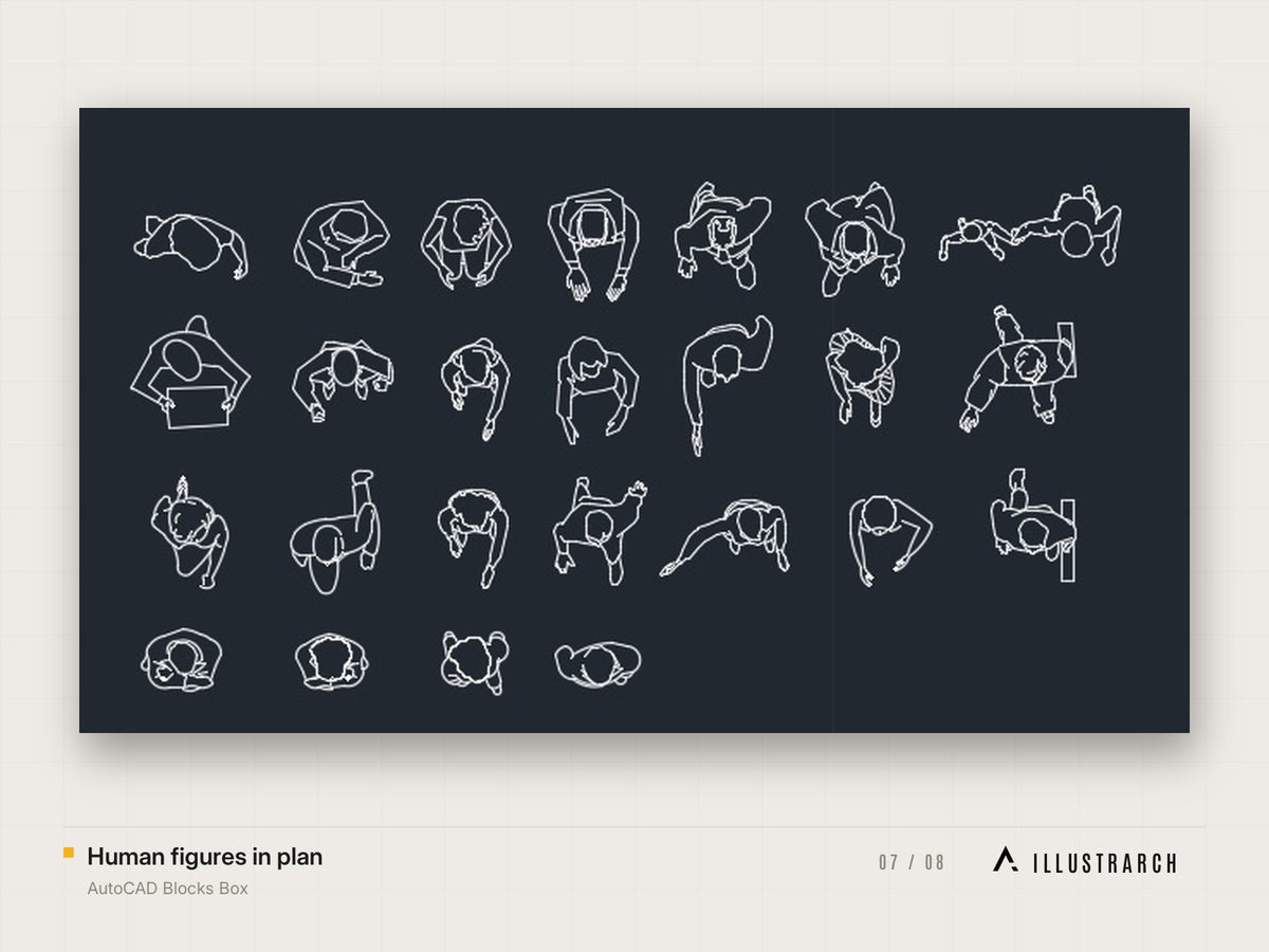 AutoCAD Blocks Box: human figures in plan