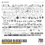 AutoCAD Blocks Box: Furniture, People, Landscape and Detail Blocks