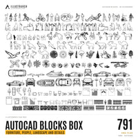 AutoCAD Blocks Box: Furniture, People, Landscape and Detail Blocks