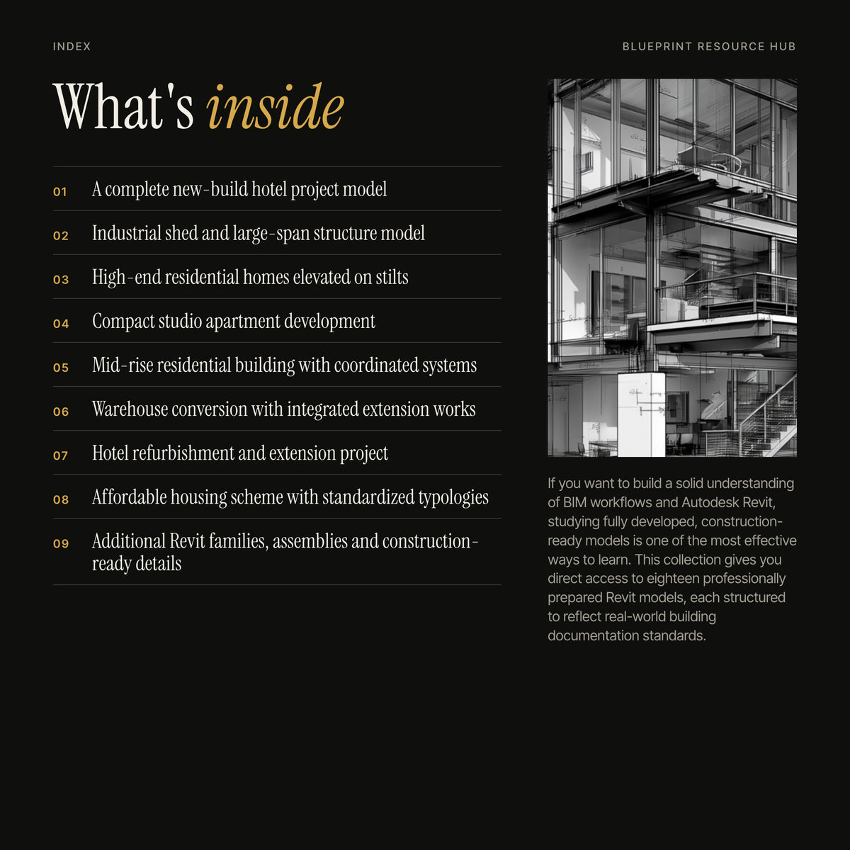 Autodesk Revit Pack: All In One Kit for BIM Architects: index
