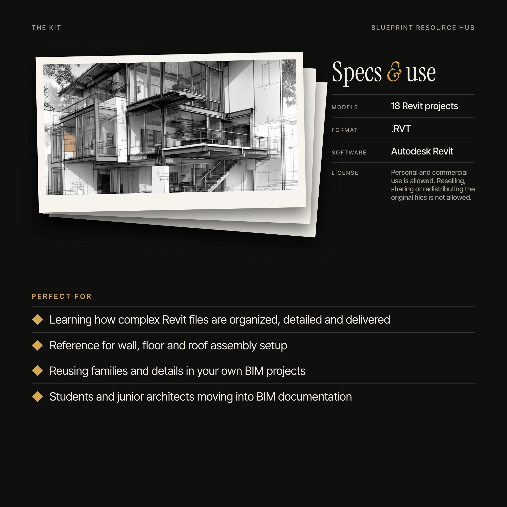 Autodesk Revit Pack: All In One Kit for BIM Architects: kit specs