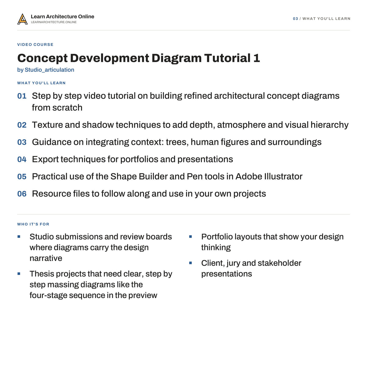 Concept Development Diagram Tutorial 1 what you learn