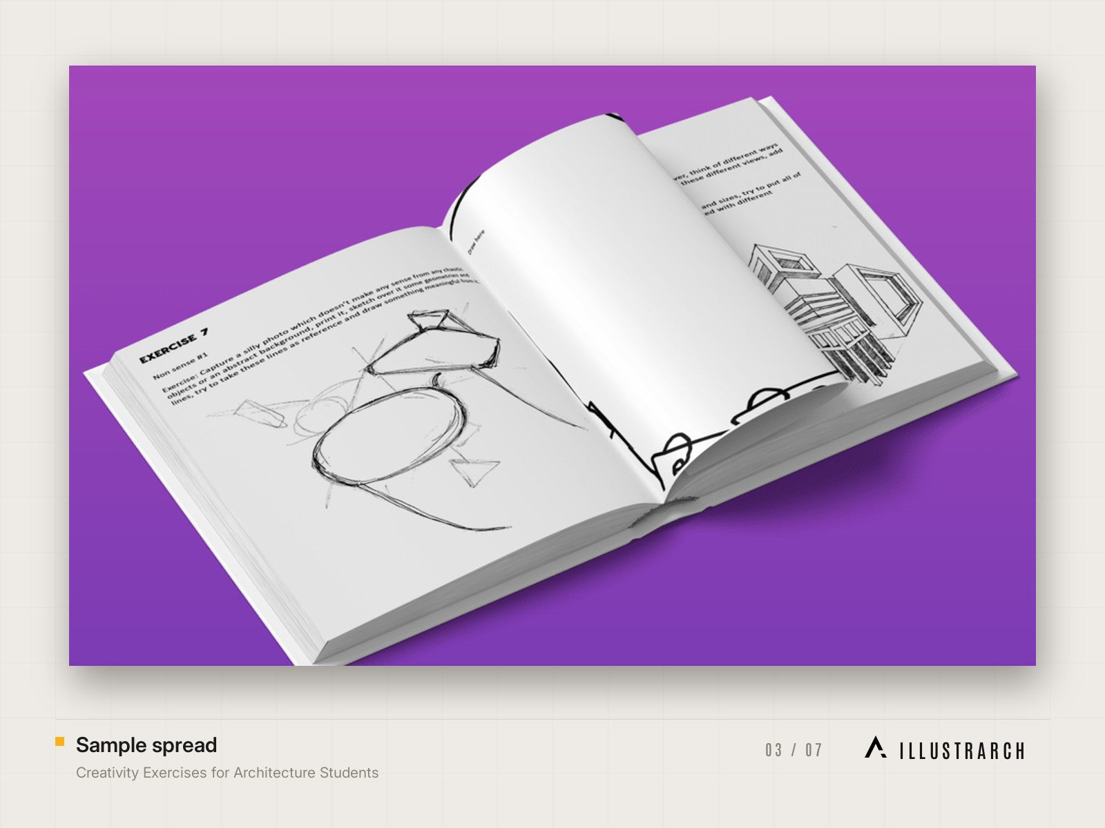 Creativity Exercises Ebook for Architecture Students: sample spread