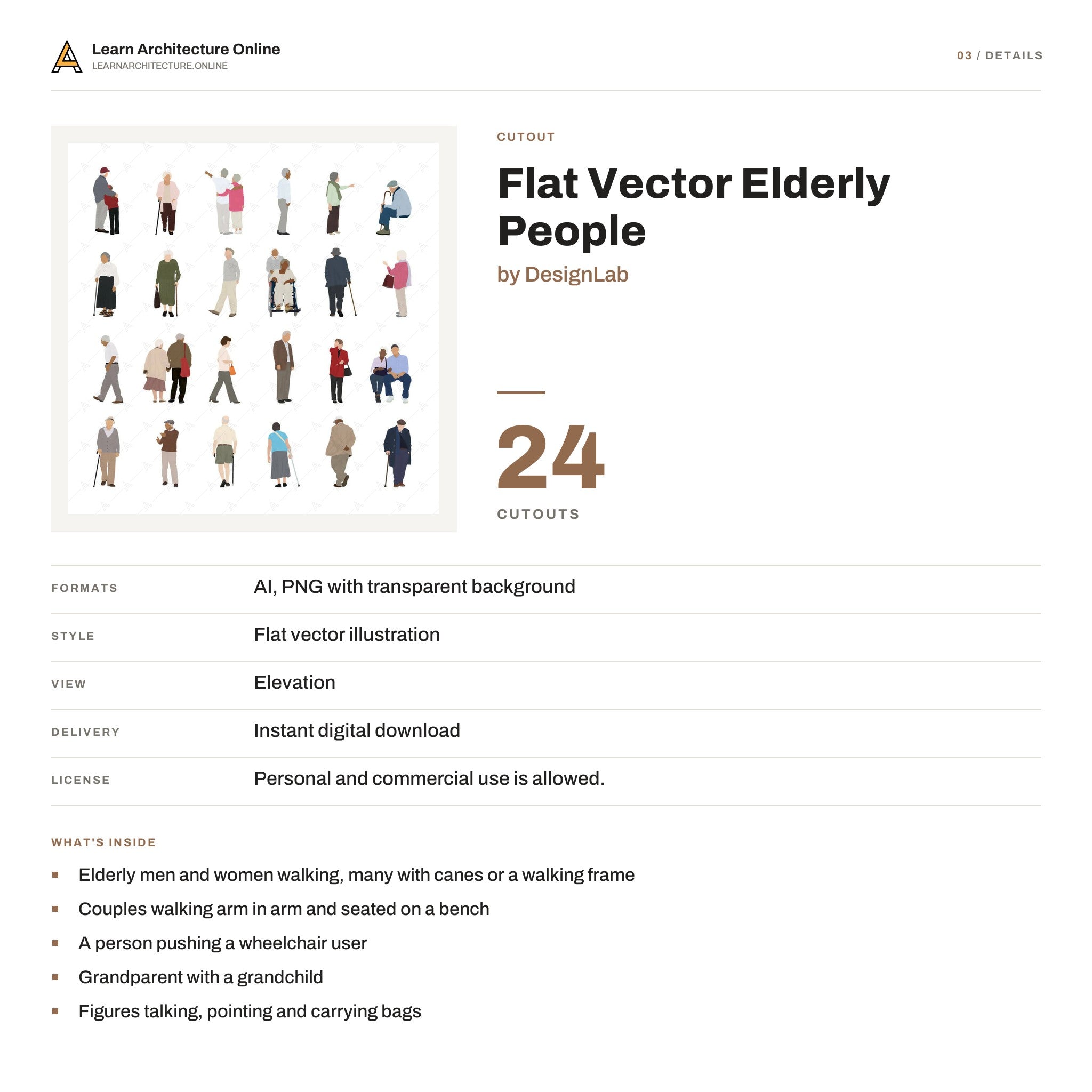 Flat Vector Elderly People details