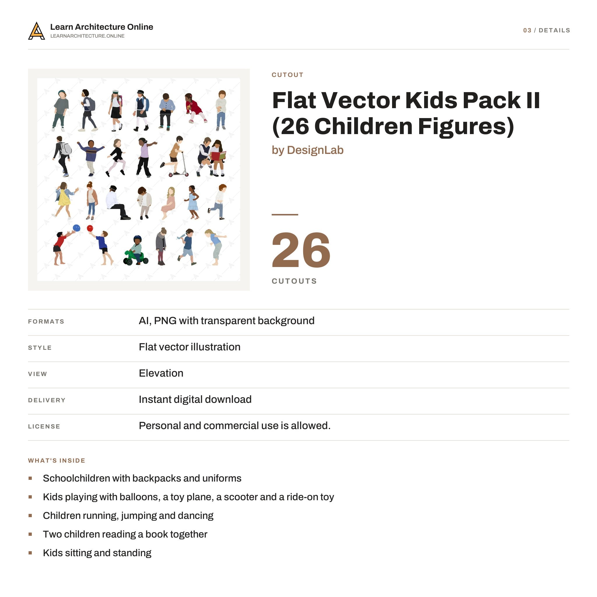Flat Vector Kids Pack II details