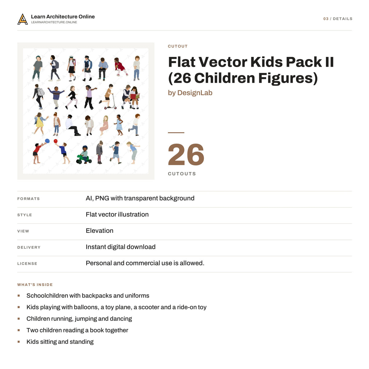Flat Vector Kids Pack II details