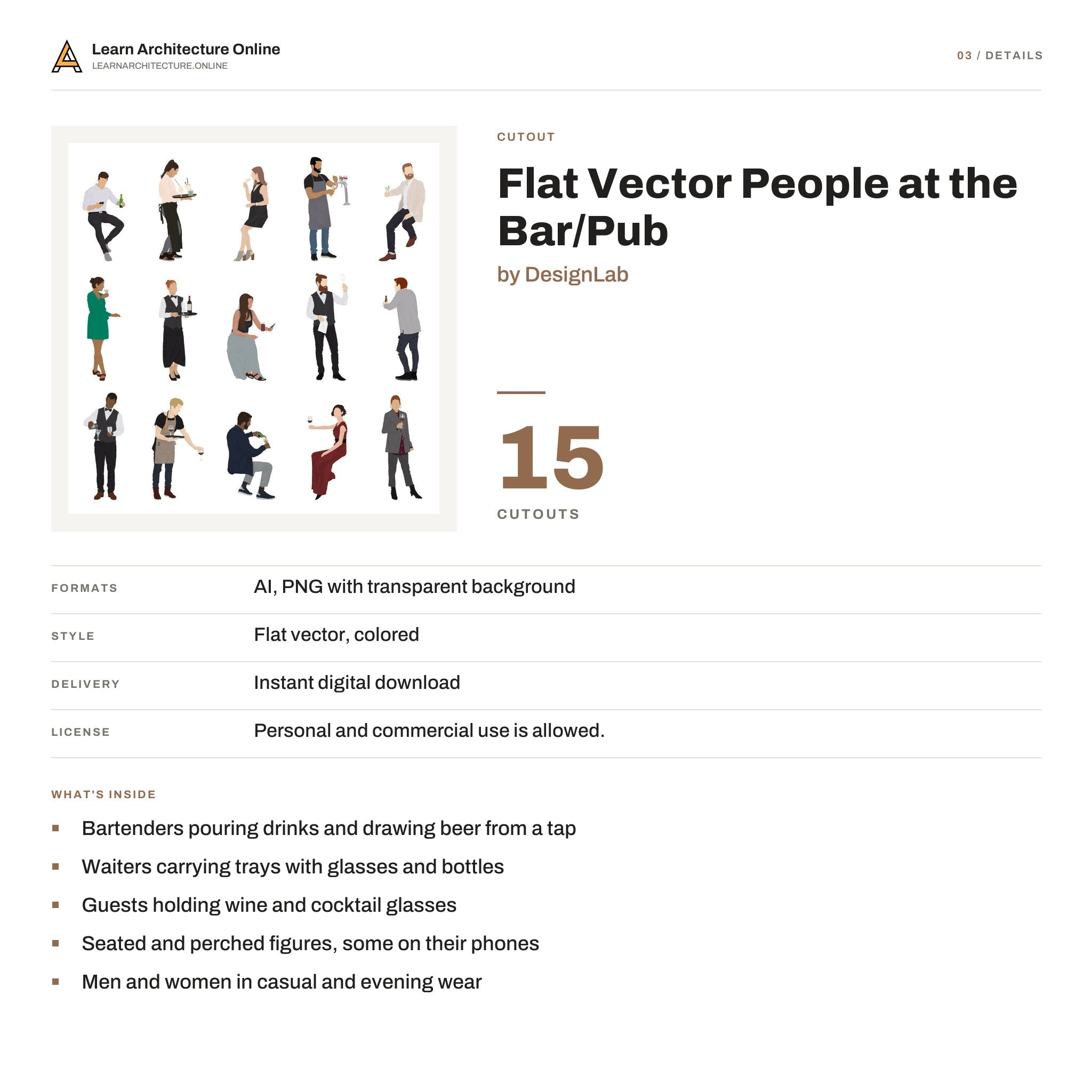 Flat Vector People at the Bar/Pub details