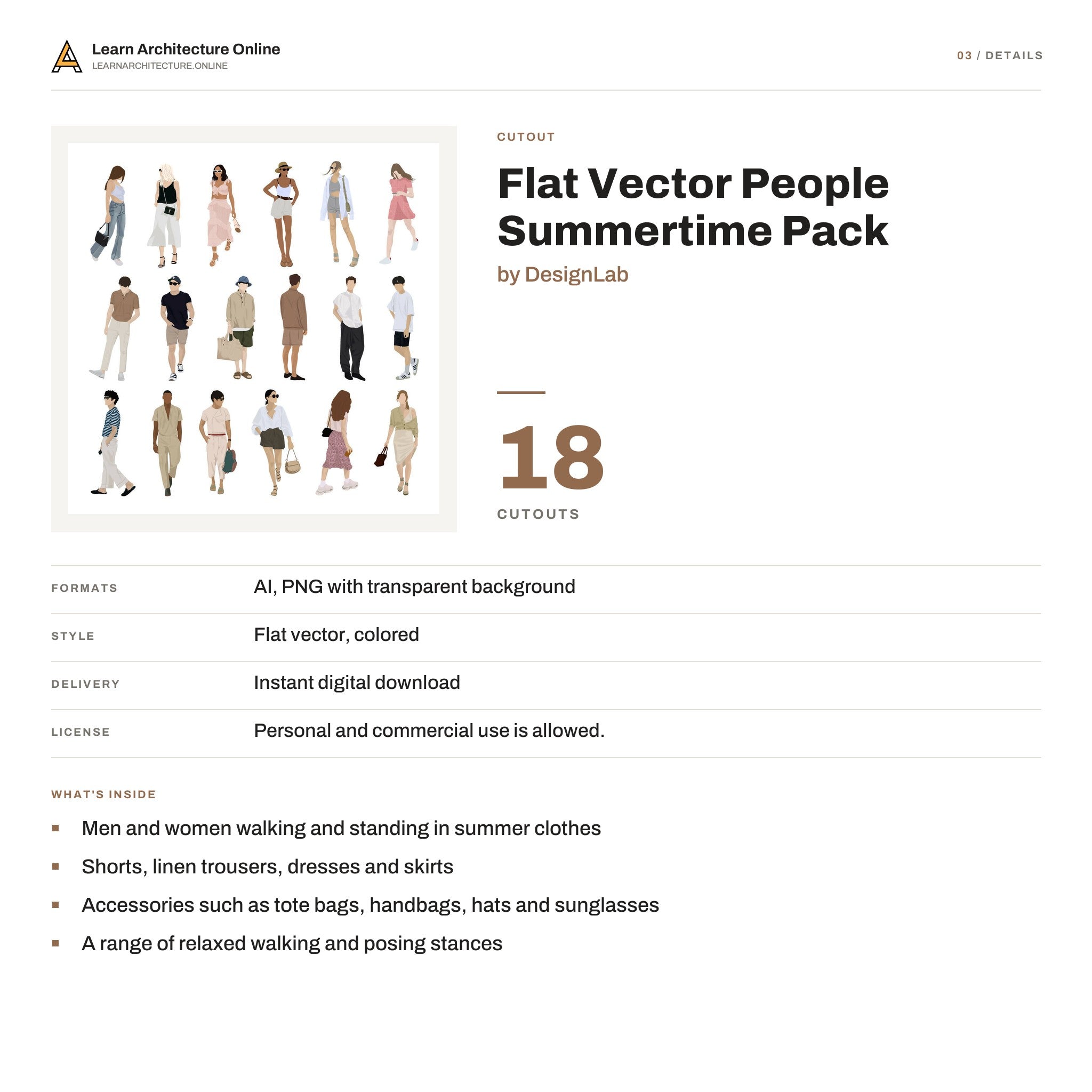 Flat Vector People Summertime Pack details