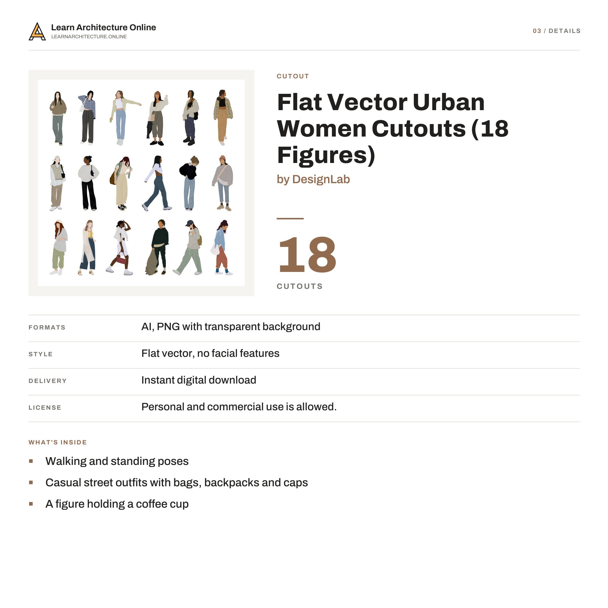 Flat Vector Urban Women Cutouts details