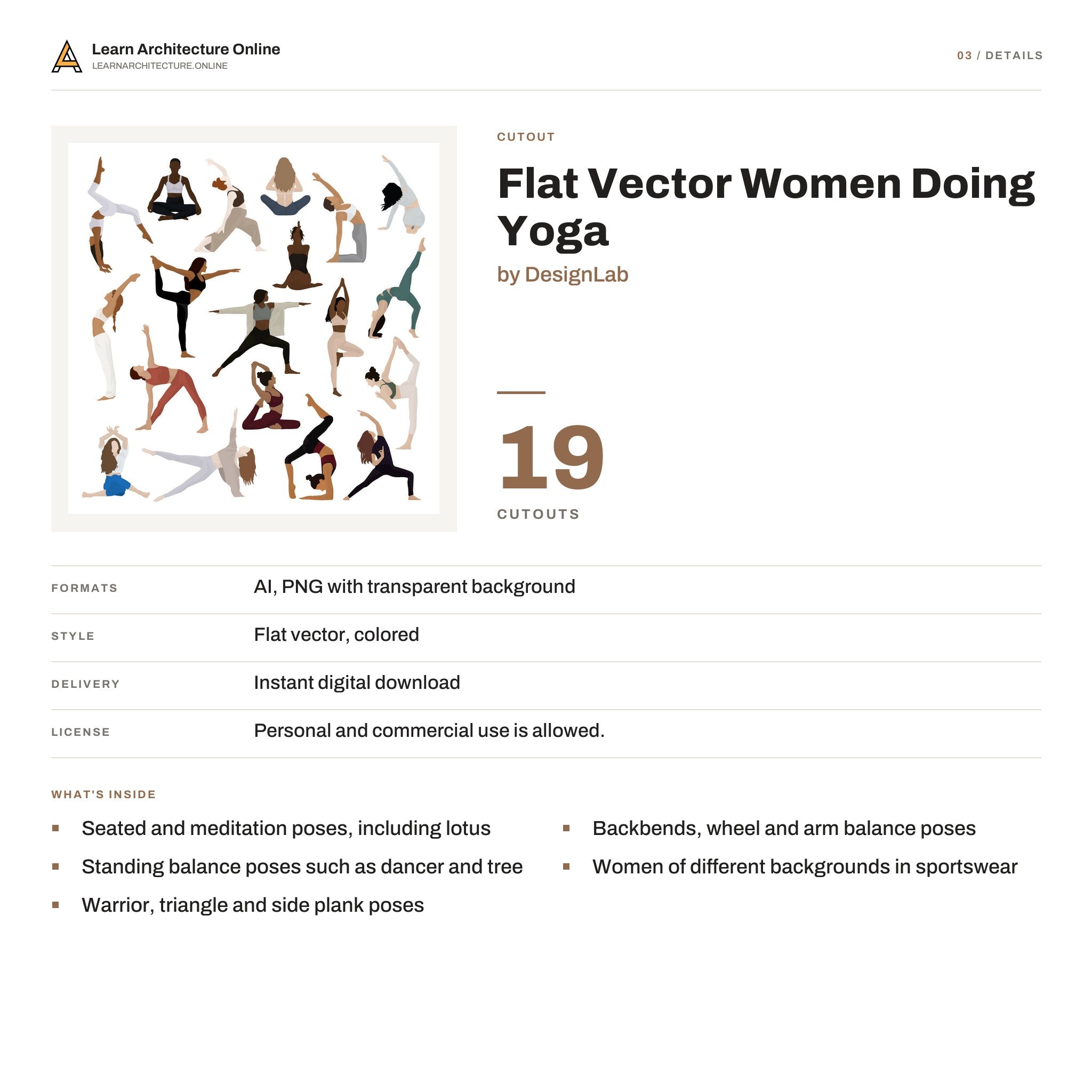Flat Vector Women Doing Yoga details