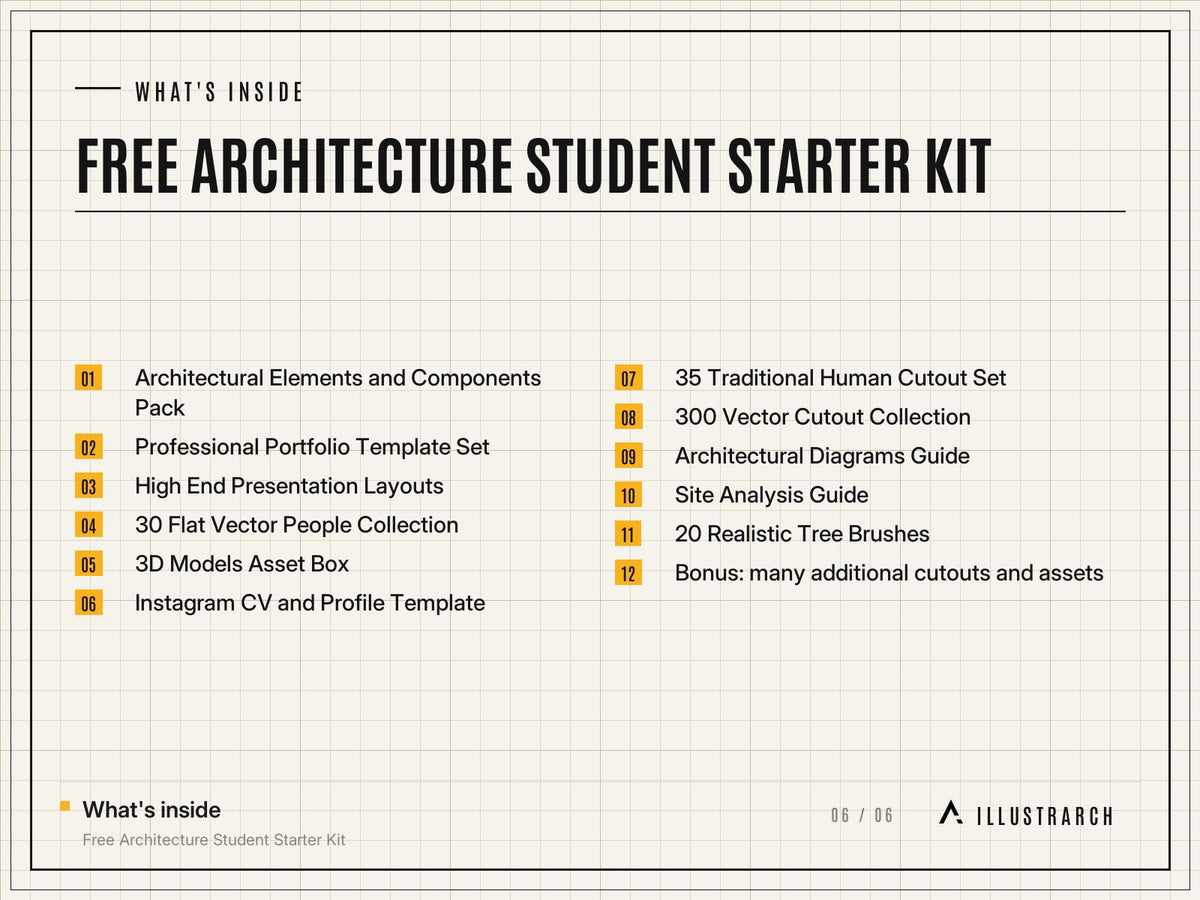 Architecture Student Kit: card what s inside
