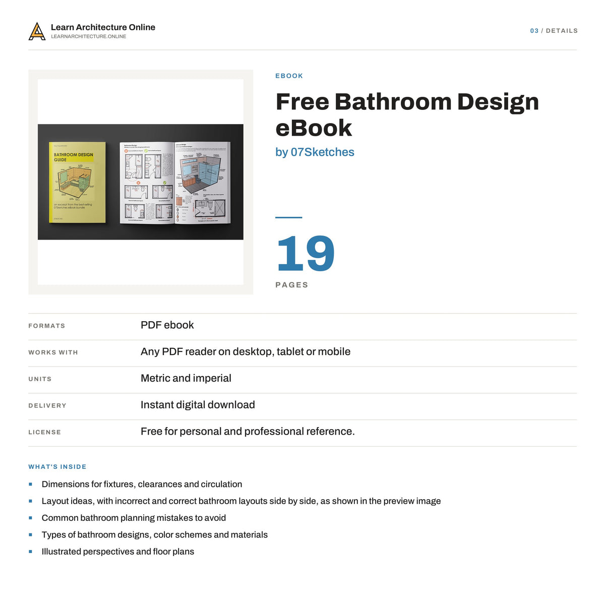 Free Bathroom Design eBook details