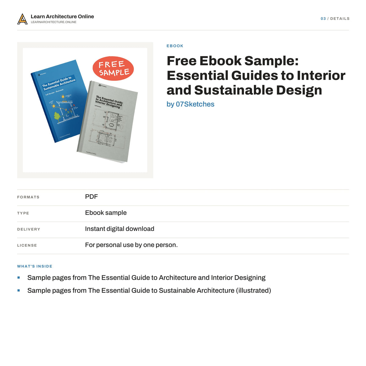 Free Ebook Sample: Essential Guides to Interior and Sustainable Design details