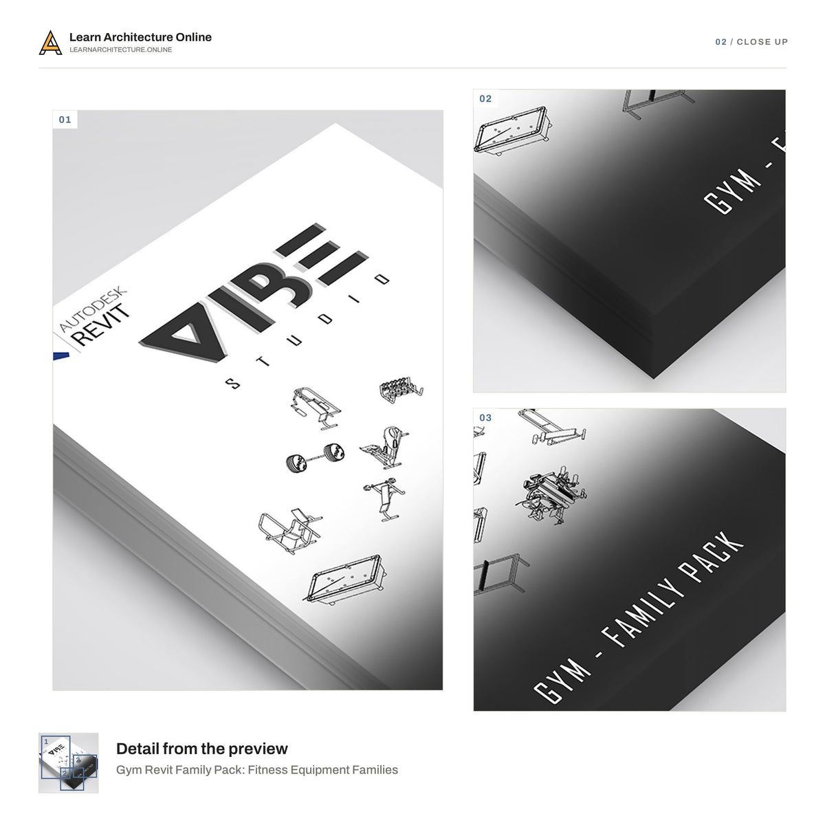 Gym Revit Family Pack: Fitness Equipment Families close up