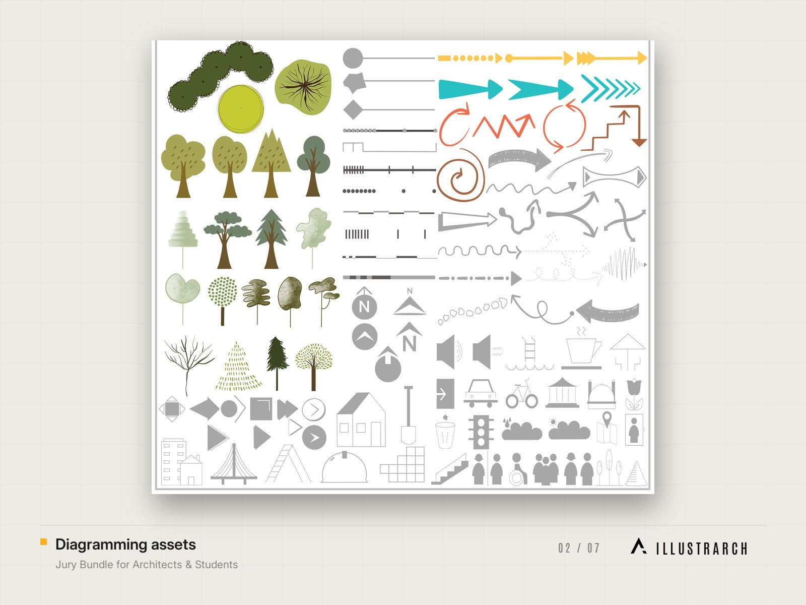 Jury Bundle for Architects & Students: diagramming assets
