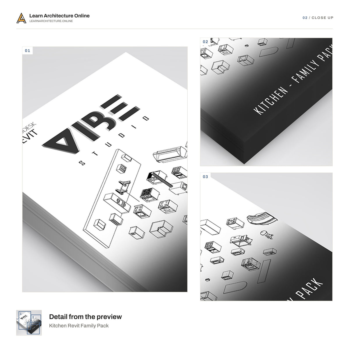 Kitchen Revit Family Pack close up