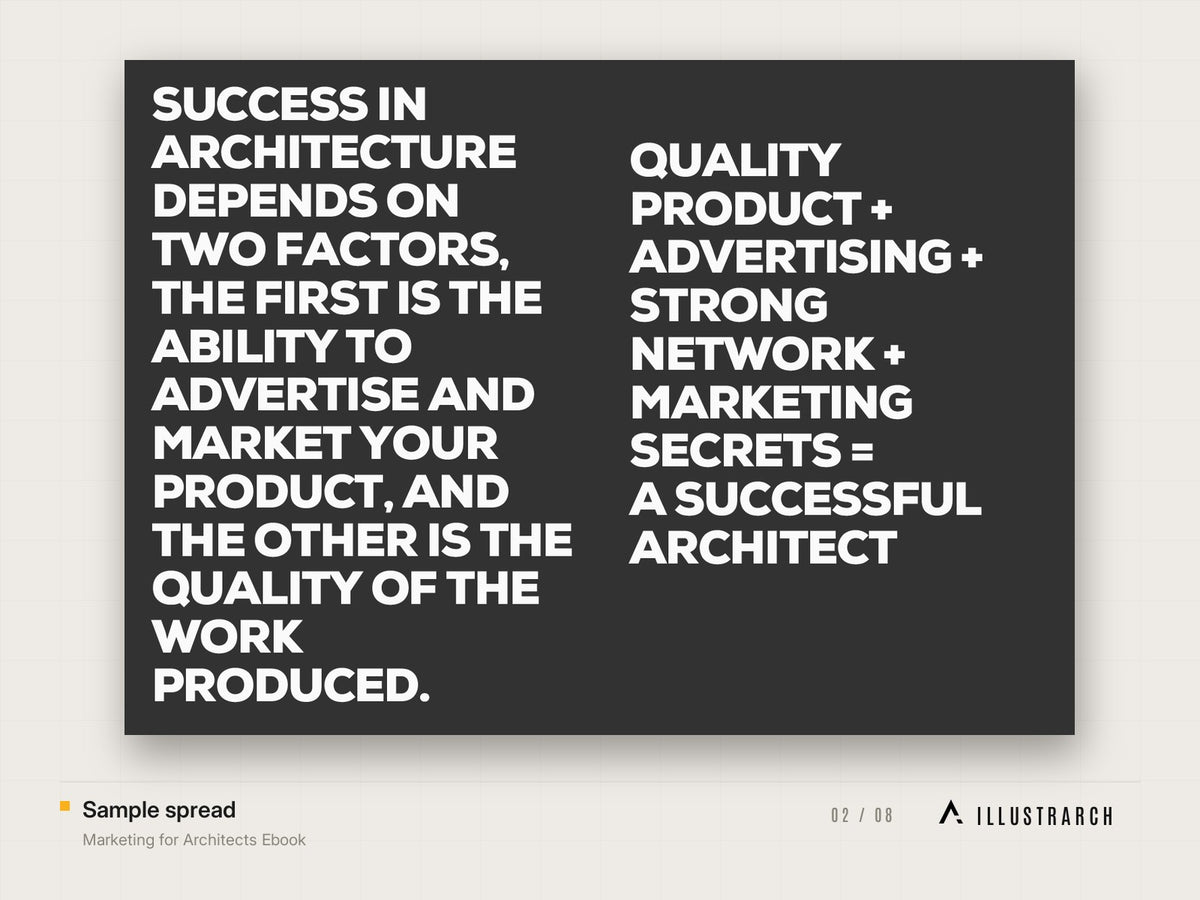 Marketing for Architects Ebook: sample spread