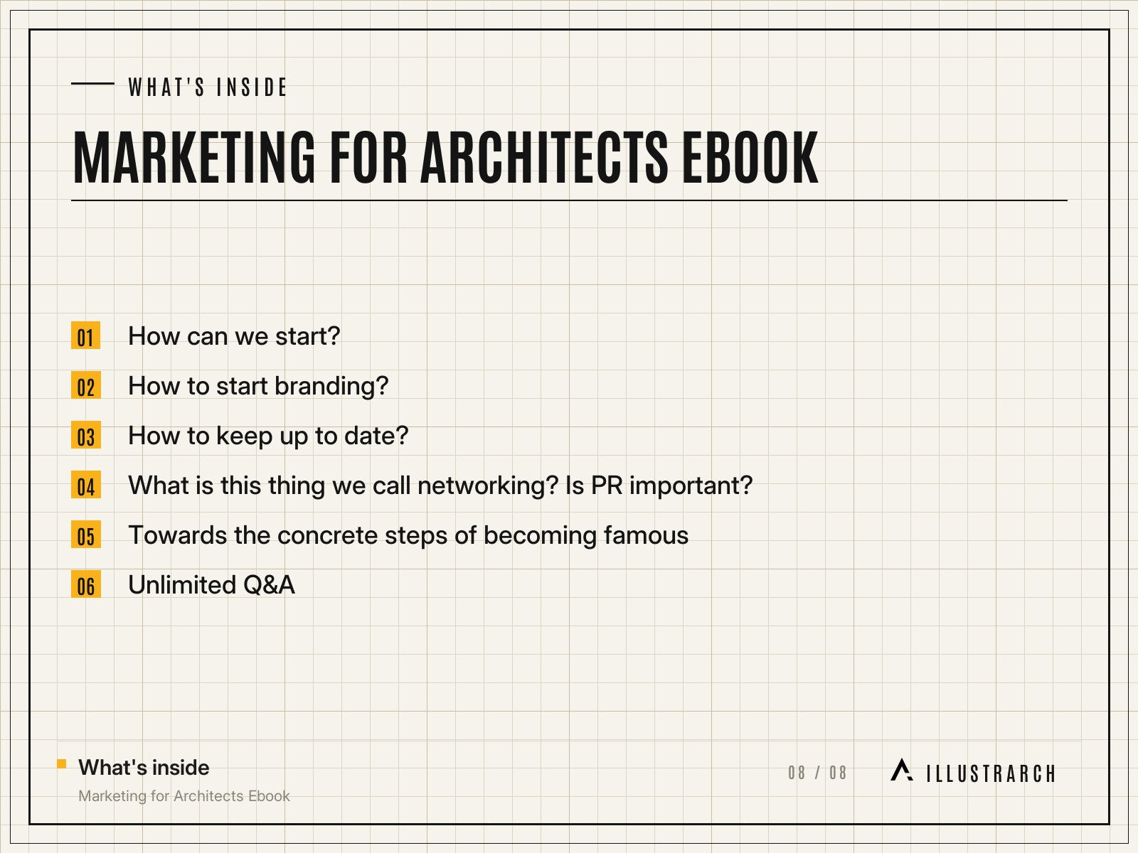 Marketing for Architects Ebook: card what s inside