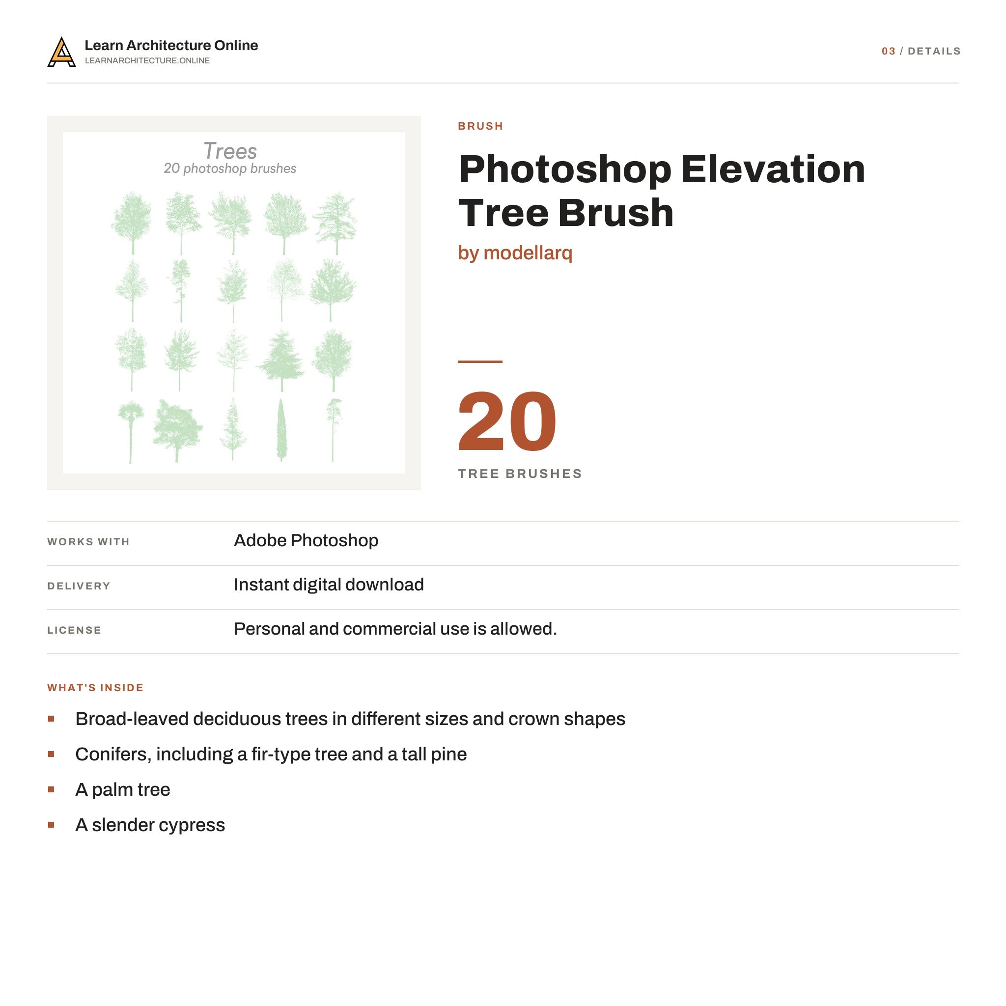 Photoshop Elevation Tree Brush details