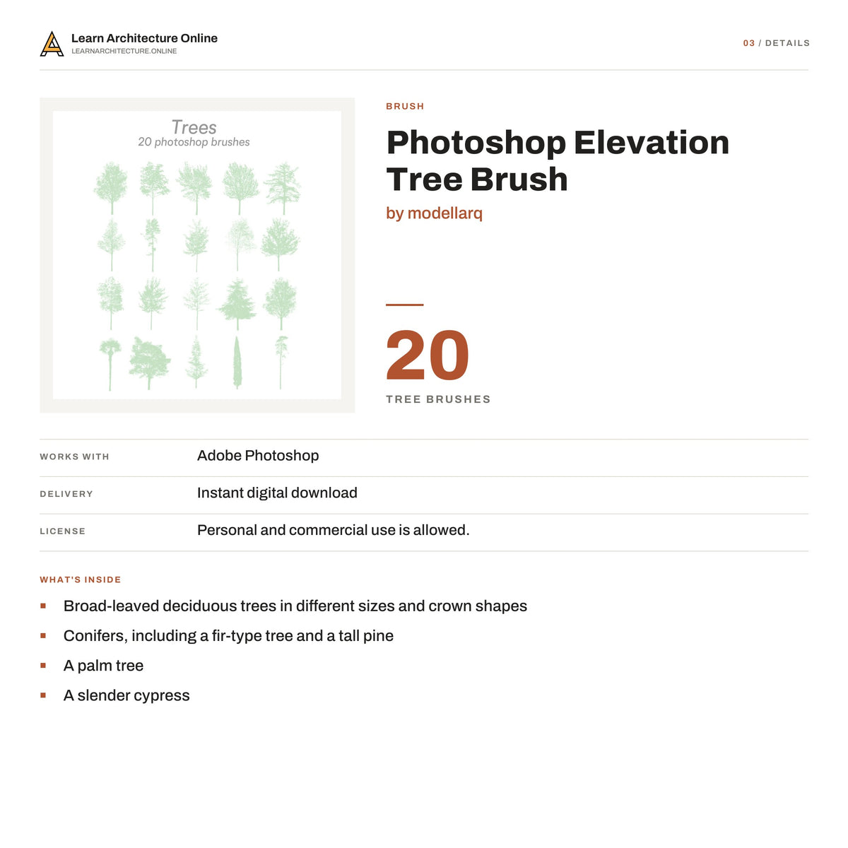 Photoshop Elevation Tree Brush details