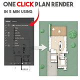Plan Rendering Photoshop Actions with 50+ Material Patterns