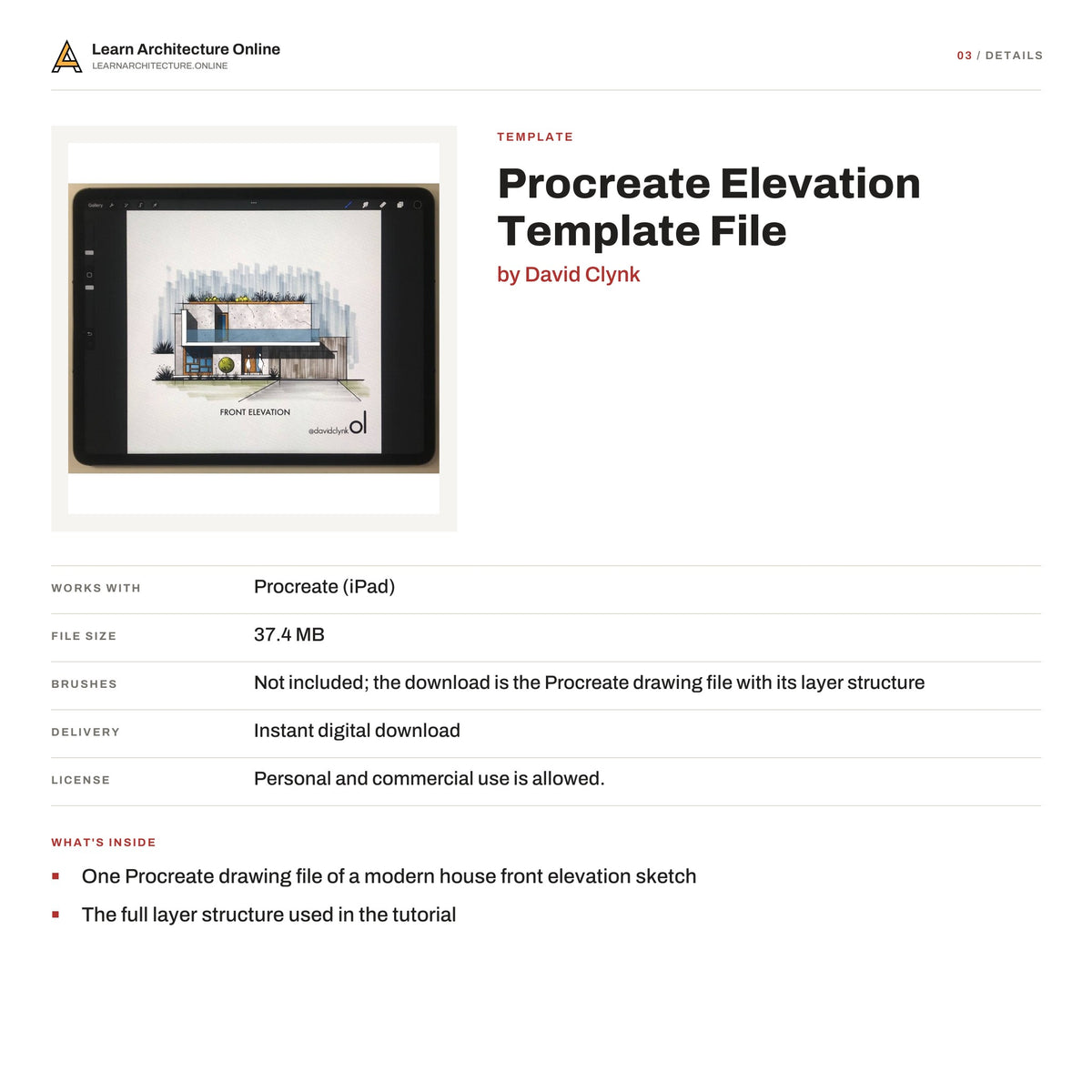 Procreate Elevation Template File details
