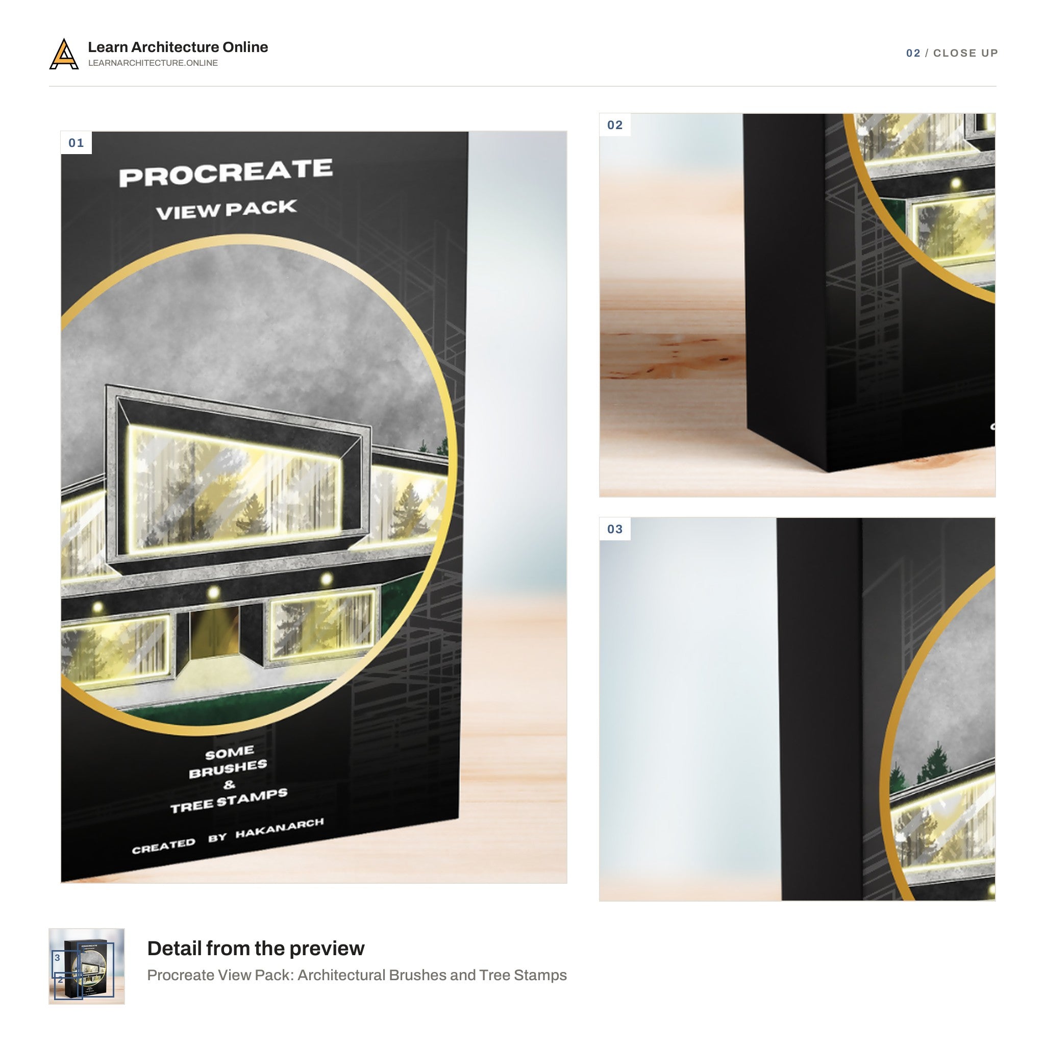Procreate View Pack: Architectural Brushes and Tree Stamps close up