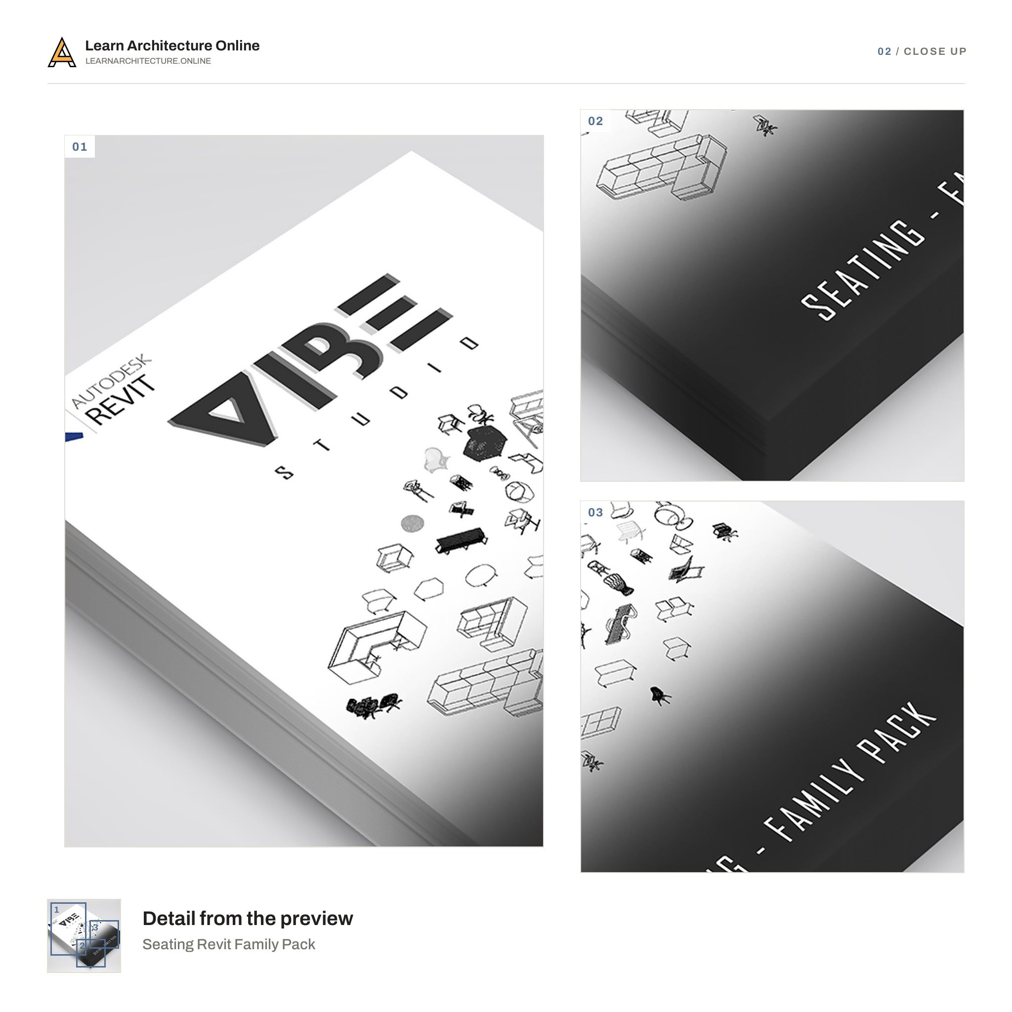 Seating Revit Family Pack close up