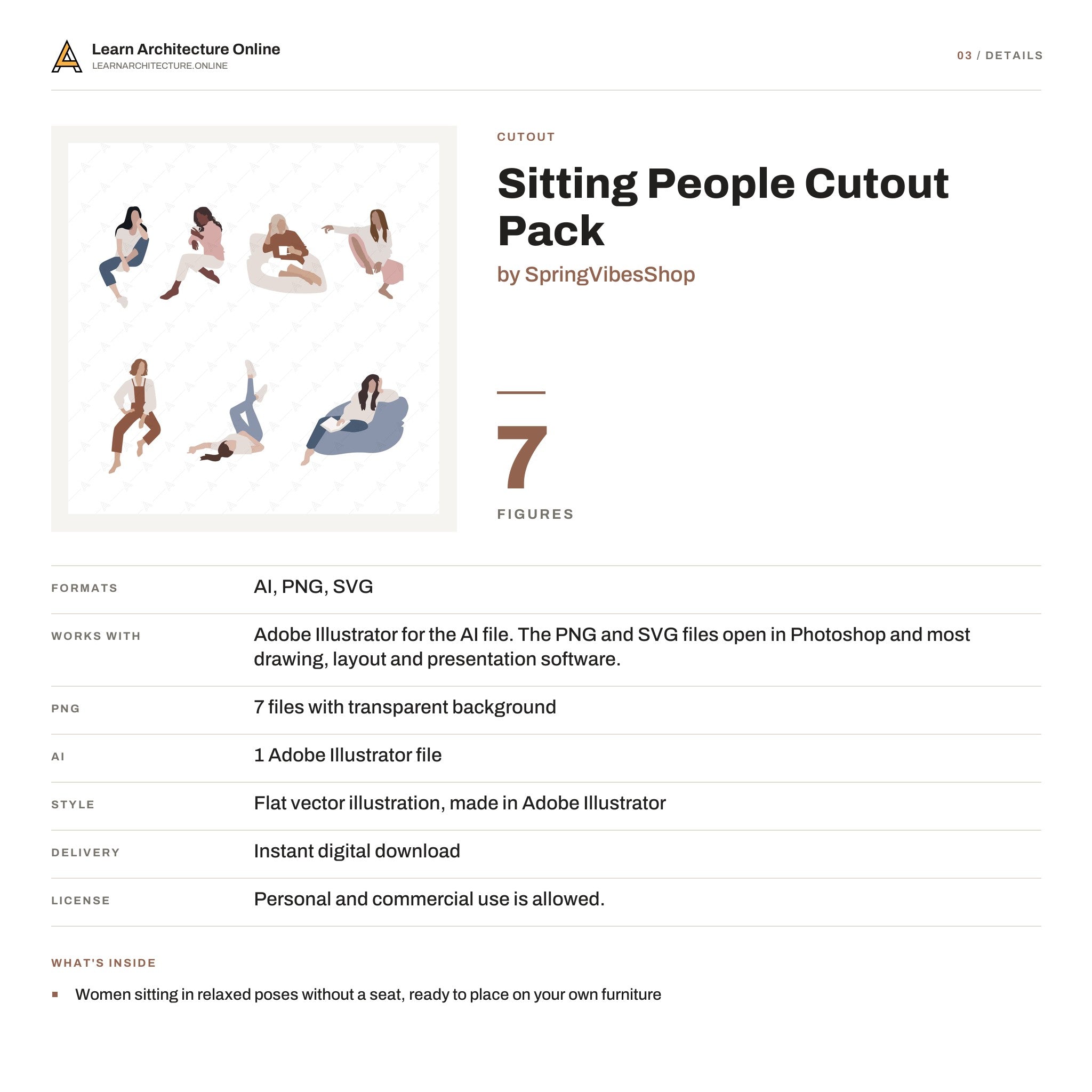 Sitting People Cutout Pack details