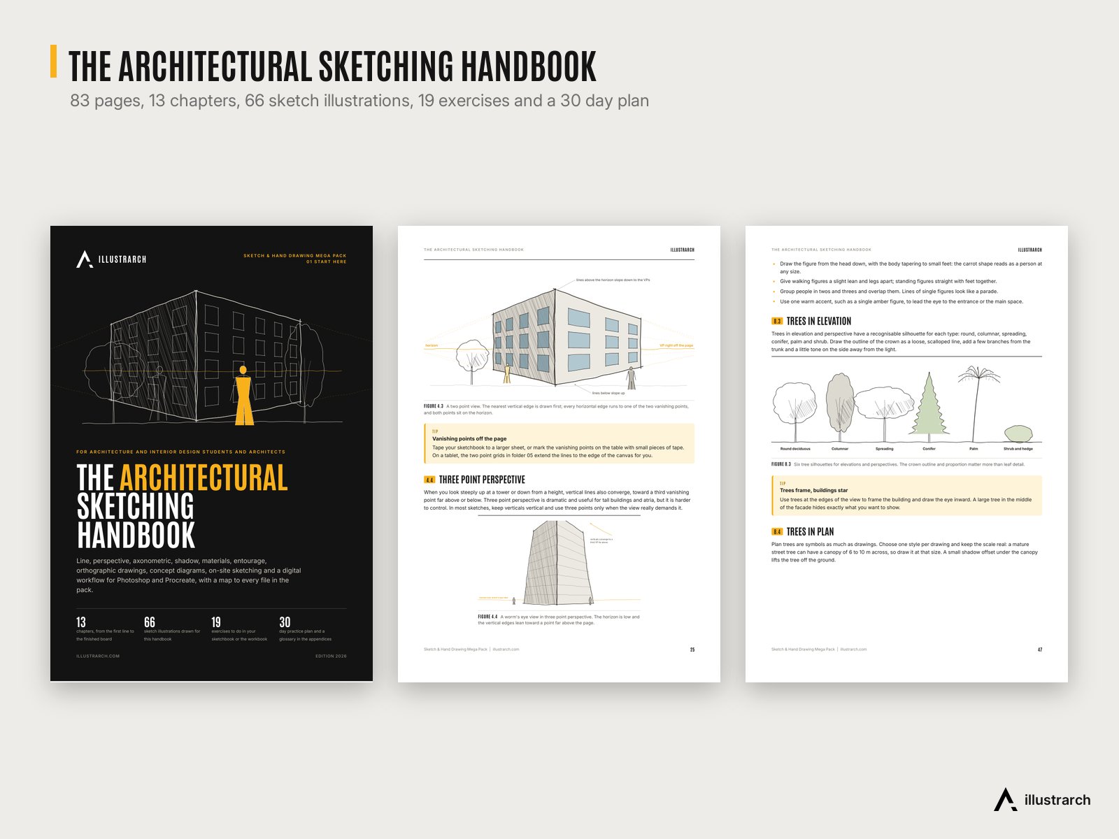 Sketch and Hand Drawing Mega Pack: sketching handbook